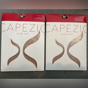 Bundle of 2 Capezio Ultra Soft Low Rise Transition Tight 1872 Light Suntan L/XL